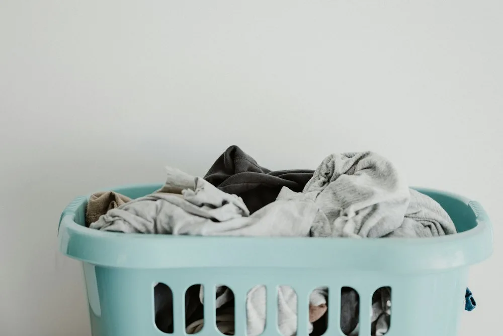 Modern clean laundry room with high efficiency dryer